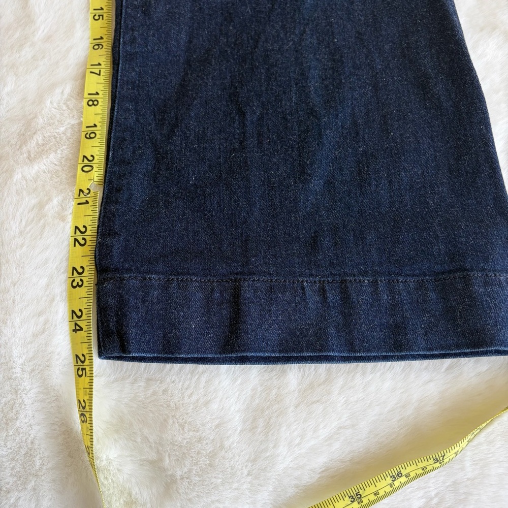 Anthropologie Dark Blue Wide-Leg Cropped Jeans | 27 - Picture 13 of 13